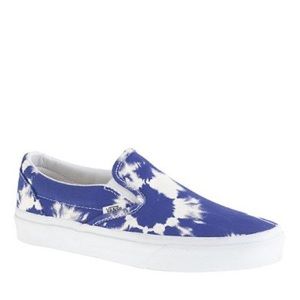 J Crew x Vans Tie Dye Slip Ons